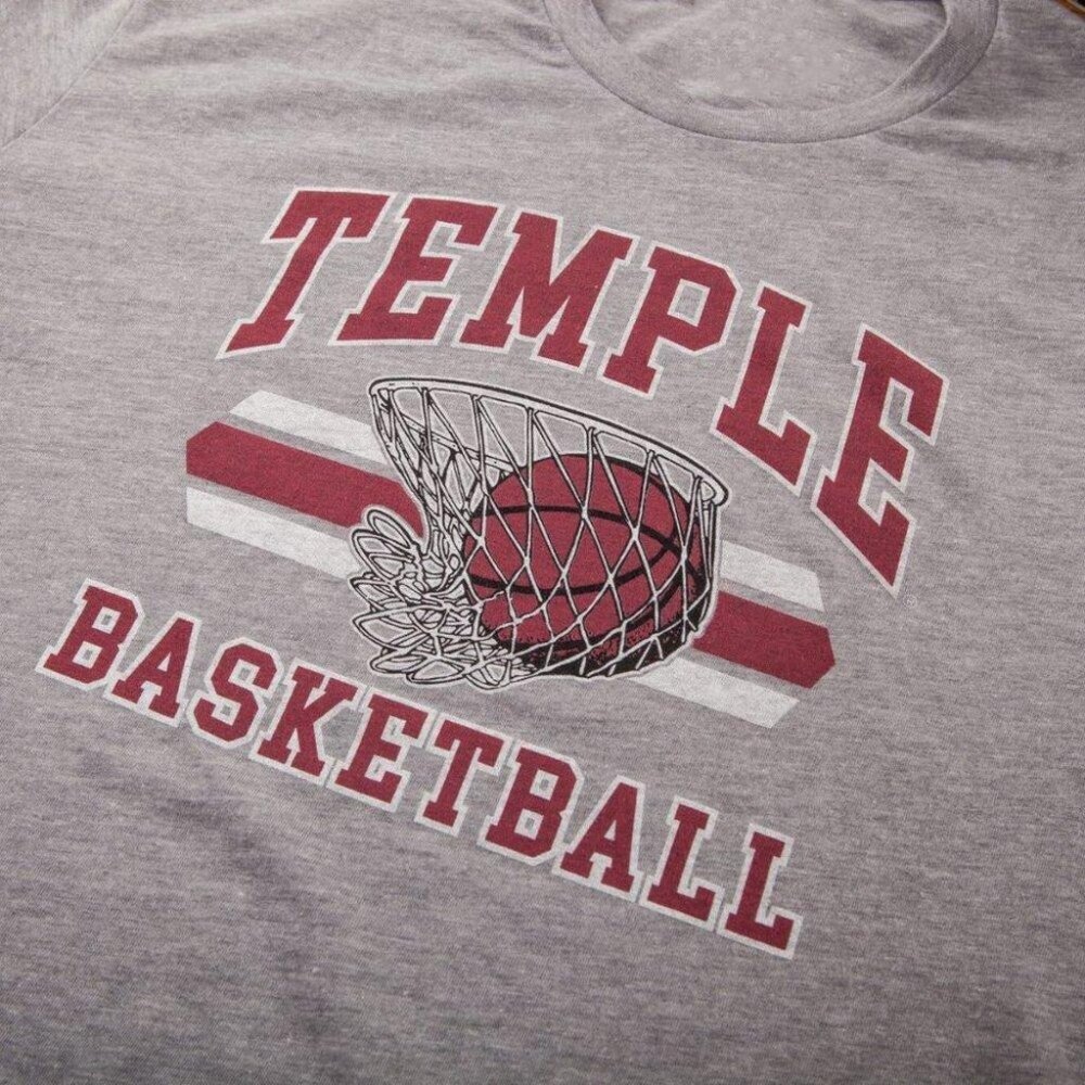 Temple Basketball Arena Parent Courtside Sport Outfit Grey Fan Unisex T-Shirt 90